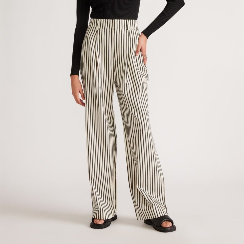 Everlane Draper Pleated Paint in Buttersmooth